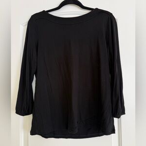 Talbots Black 3/4 Sleeve Stretch Knit Top Women’s Medium